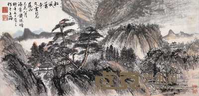 钱境塘 1979年作 松风萧寺 镜心 32.5×67cm
